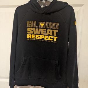 Boys Project Rock Under Armour Black Hoodie Size Large